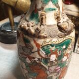 Cracked ceramic vase japan XIXth