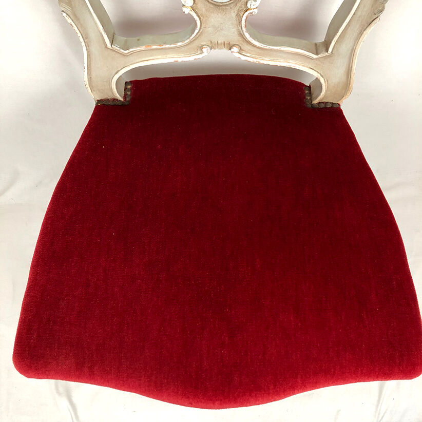 Series of six high-backed chairs in Venetian taste