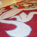 Tapis antique fait main Hooked américain 67cm x 135cm (1930s)