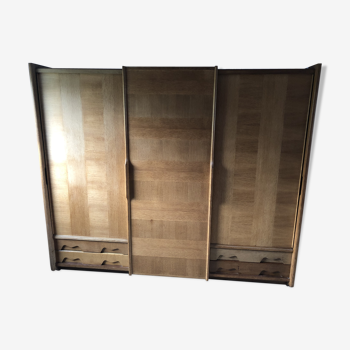 Wardrobe with marquetry Guillerme et Chambron