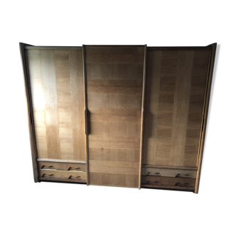 Wardrobe with marquetry Guillerme et Chambron