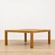Table basse carrée en bois massif et cannage