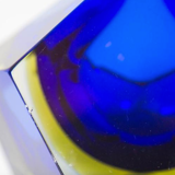 Blue and yellow Murano Mandruzzato ashtray