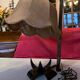 Vintage wrought iron burlap table lamp