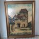 Oil on canvas stephane bulan village of domme dordogne 1979