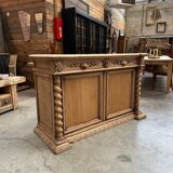 Late 19th century counter in solid oak