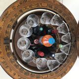 Bar en forme de globe terrestre vintage