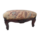 Footrest in vintage upholstered wood Louis IV style