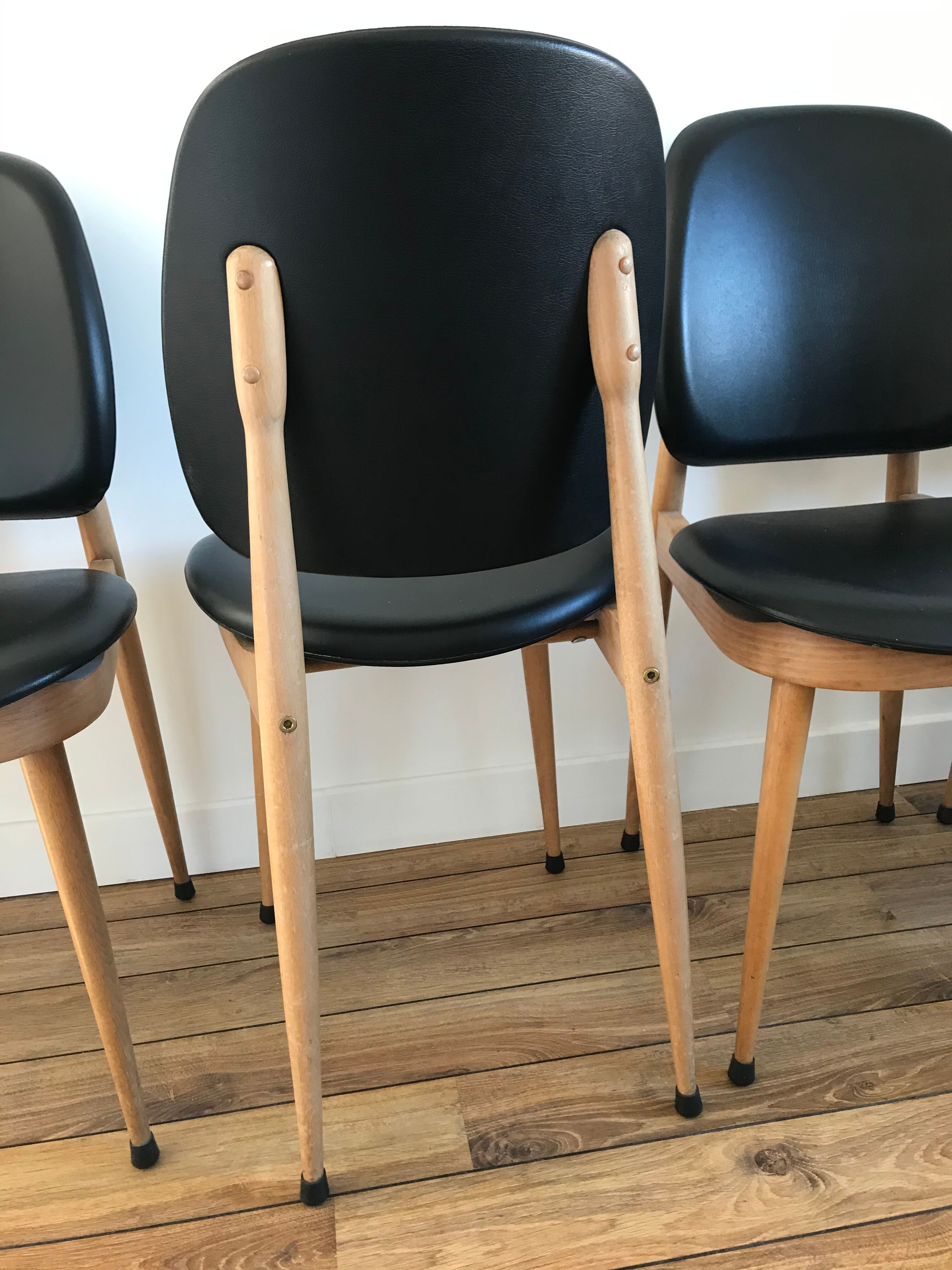 Lot of 6 chairs Baumann model pegasus