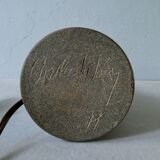 Sandstone lamp, signed, 60s