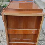 Small sideboard, TV unit, hifi in solid wood, walnut, Louis Philippe style