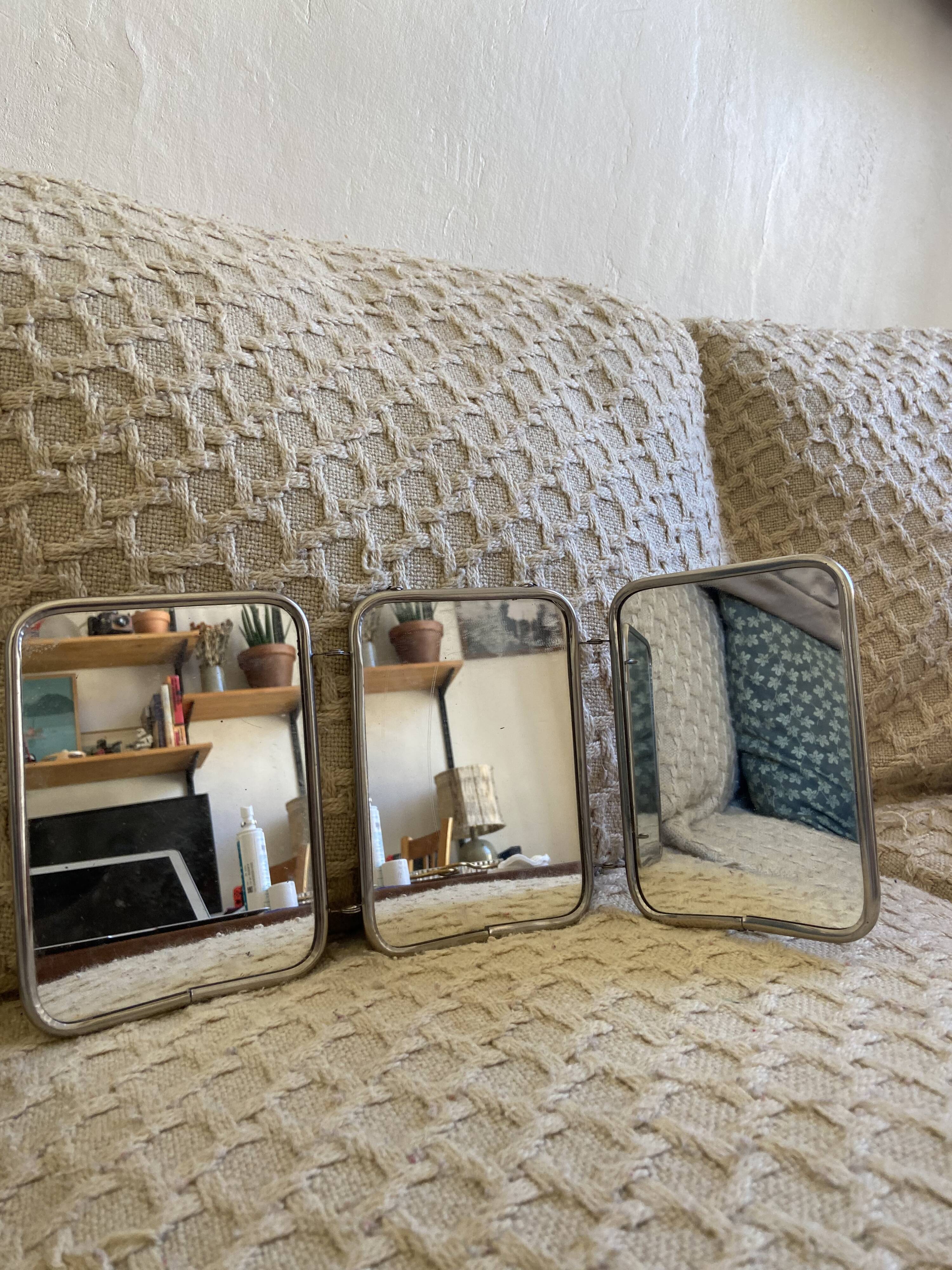 Mirror Barber vintage triptych 1960