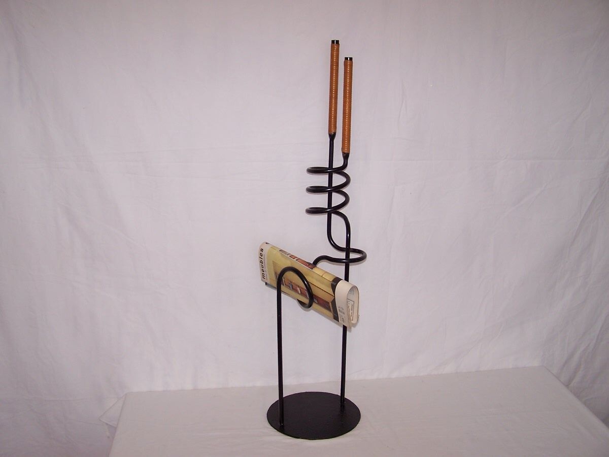 Candlestick ferotin magazine rack 50s