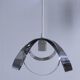 Suspension fleur inox années 70