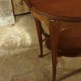 Art Nouveau tea table in solid accajou