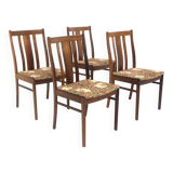 Set of 4 Scandinavian chairs in rosewood, Sweden, 1960.