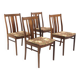 Set of 4 Scandinavian chairs in rosewood, Sweden, 1960.