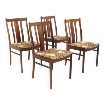 Set of 4 Scandinavian chairs in rosewood, Sweden, 1960.