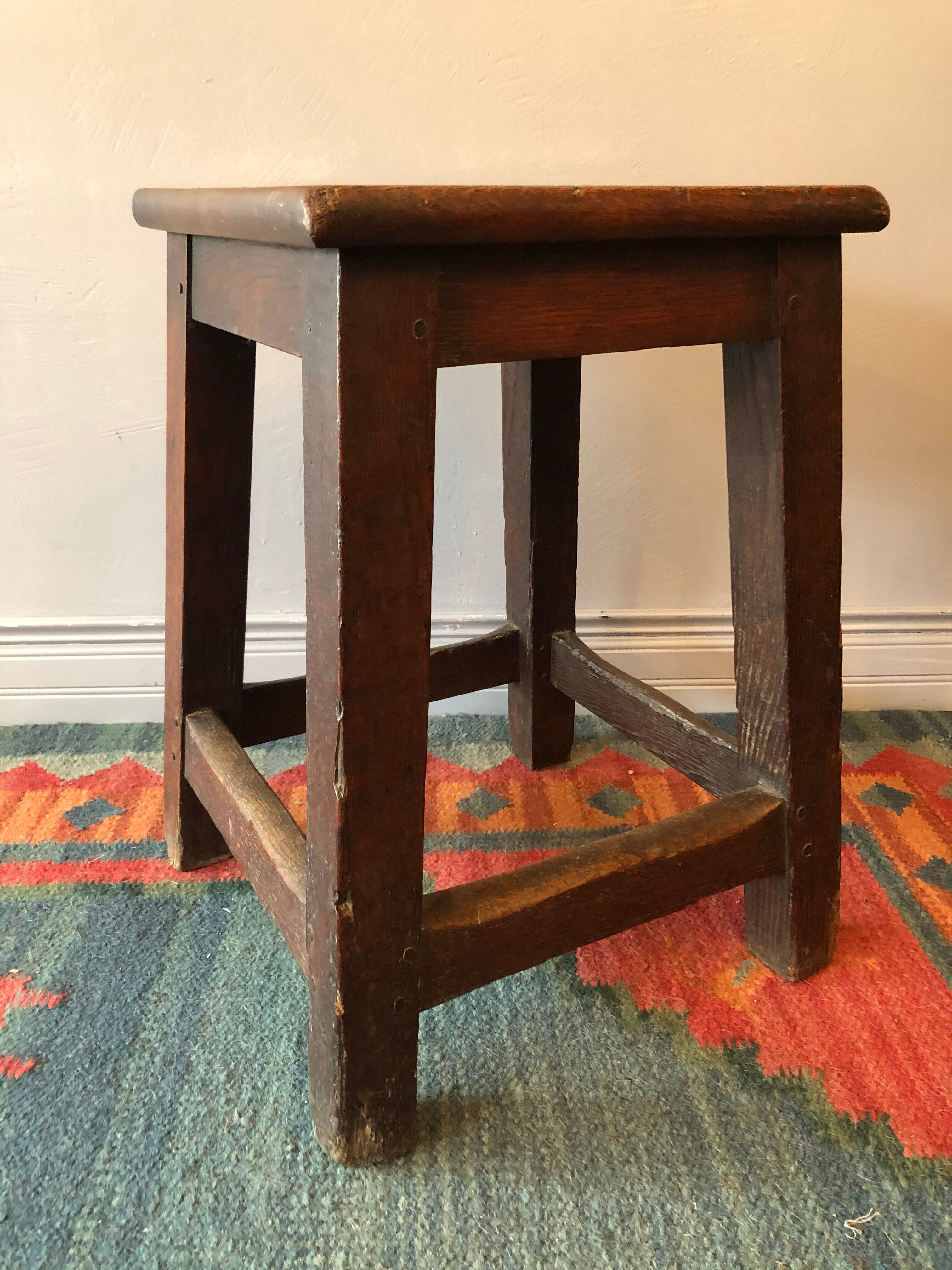Oak work stool