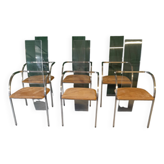 6 chaises Charles Hollis Jones pour Belgo Chrom