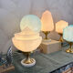 Lampe art déco 1930 avec globe en opaline bleu