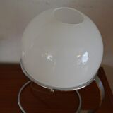 Lamp  chrome and white opaline 70s