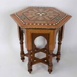 Side table with Arabic style inlays