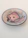 Enamelled copper bowl in pink and purple, abstract design from the 1960s.