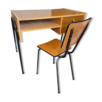 Bureau et chaise  années 1960 formica