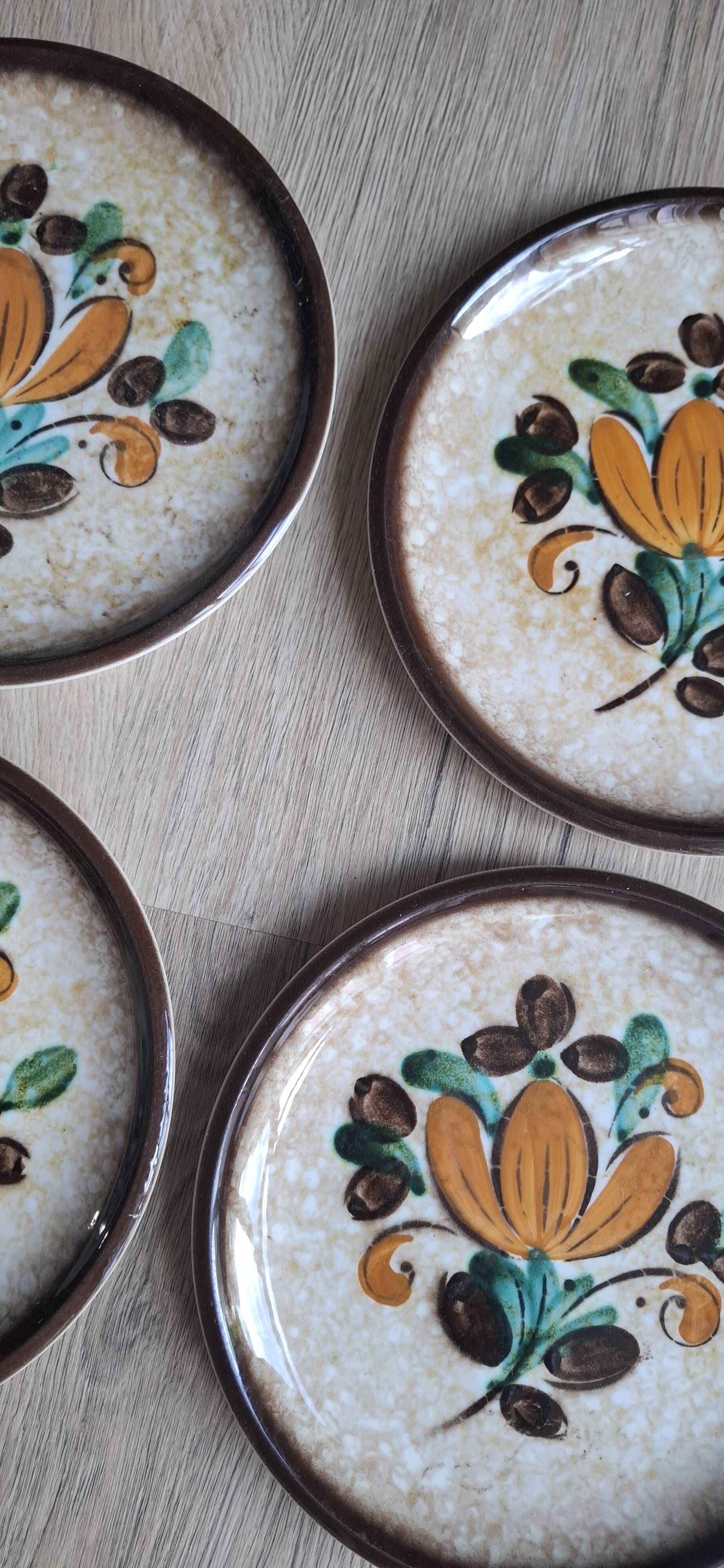 Set of 4 dessert plates Corfu Boch 1966