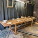 Restored antique farmhouse table in solid elm