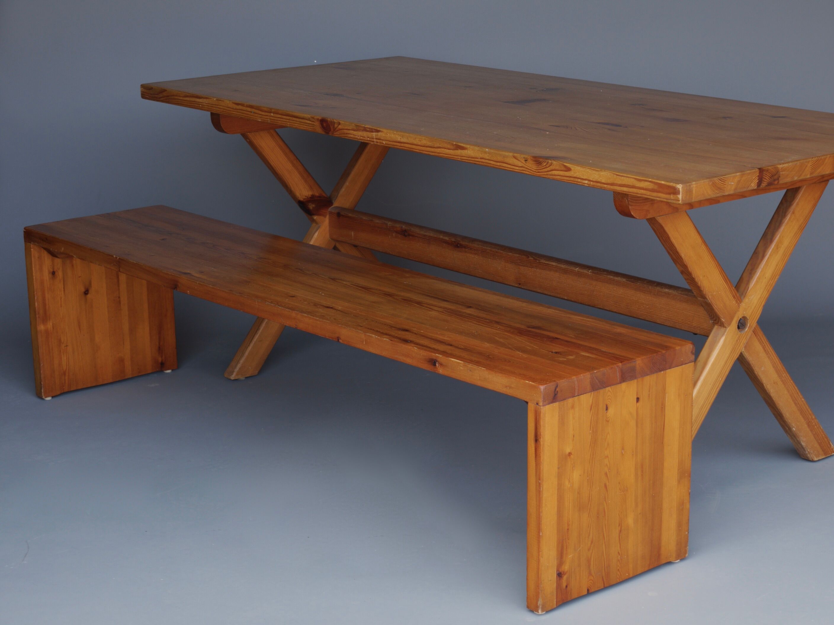 Scandinavian pine dining table 1960s