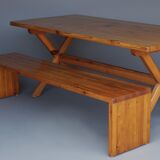 Scandinavian pine dining table 1960s