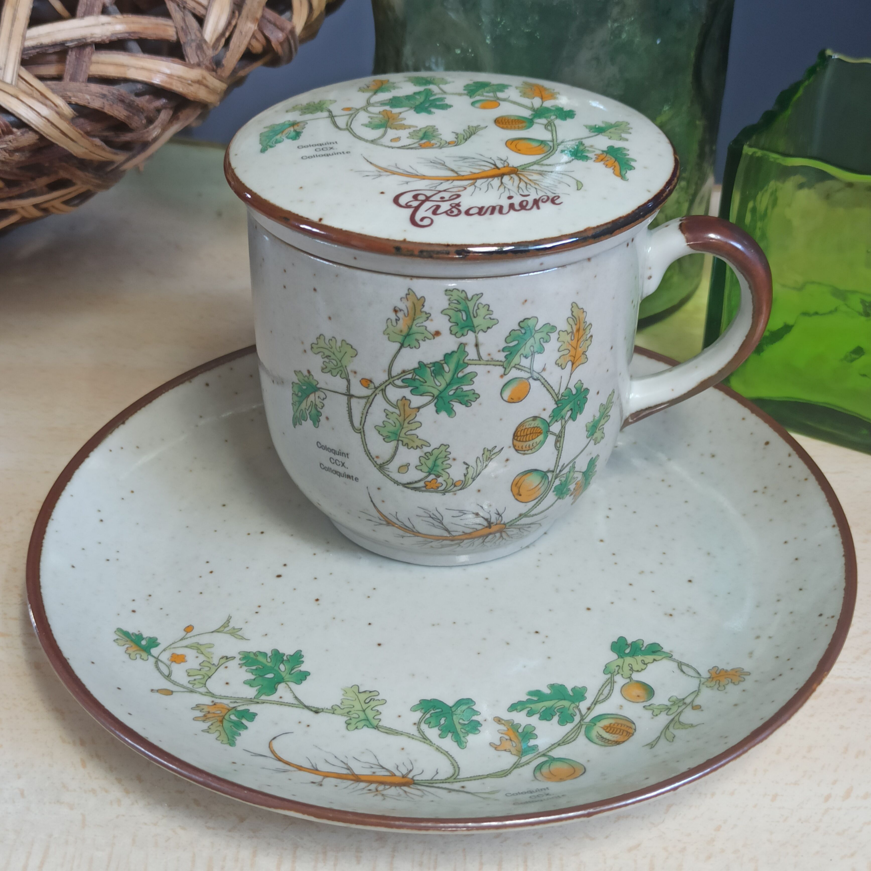 Vintage herbal mug cup