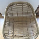 Fauteuil osier et acier