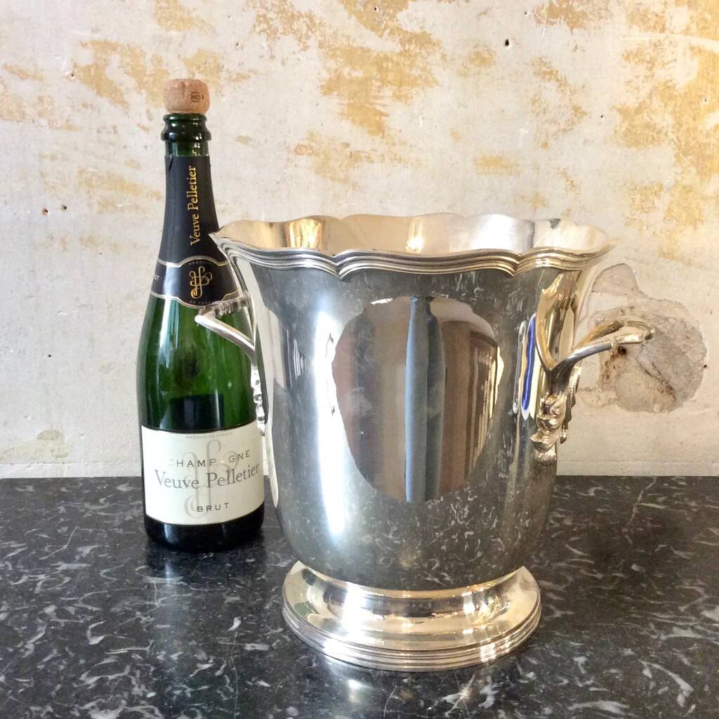 Silver-plated champagne bucket St-Médard