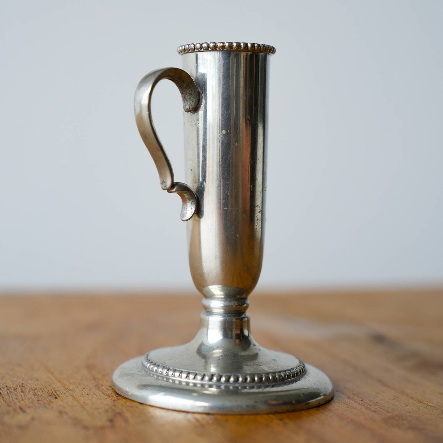 19th century pewter candlestick