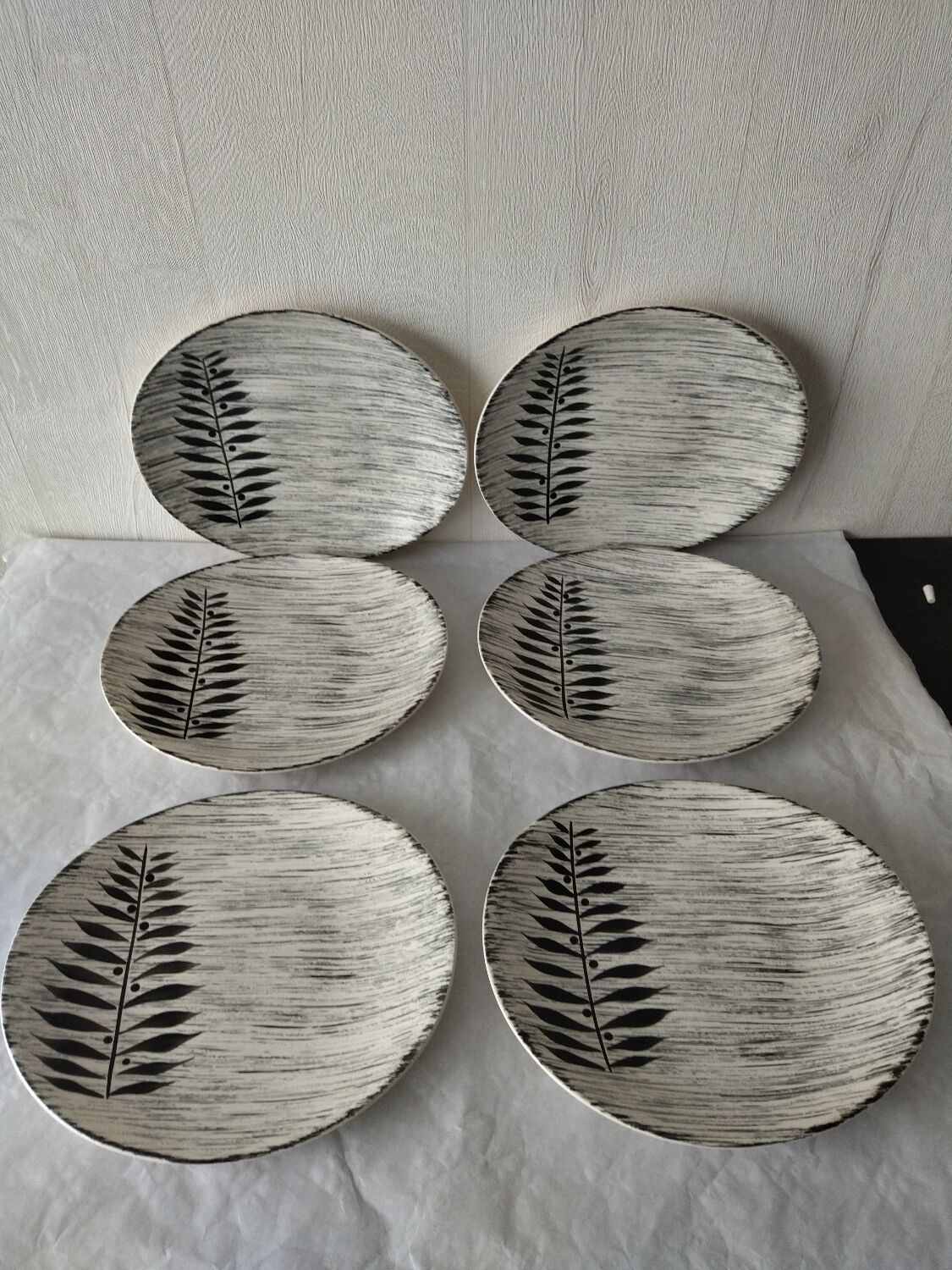 6 large earthenware plates from Salins Tolede