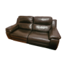 Polodivani - Canape leather brown electric relaxation 3 places