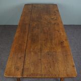 Table à manger française ancienne en chêne du début du 19ème siècle