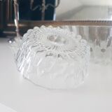 Glass dessert service bowl and cups