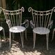 Set of 4 armchairs of garden furniture large files 40s