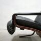 Siesta Scandinavian armchair in black leather by Ingmar Relling for Westnofa editions