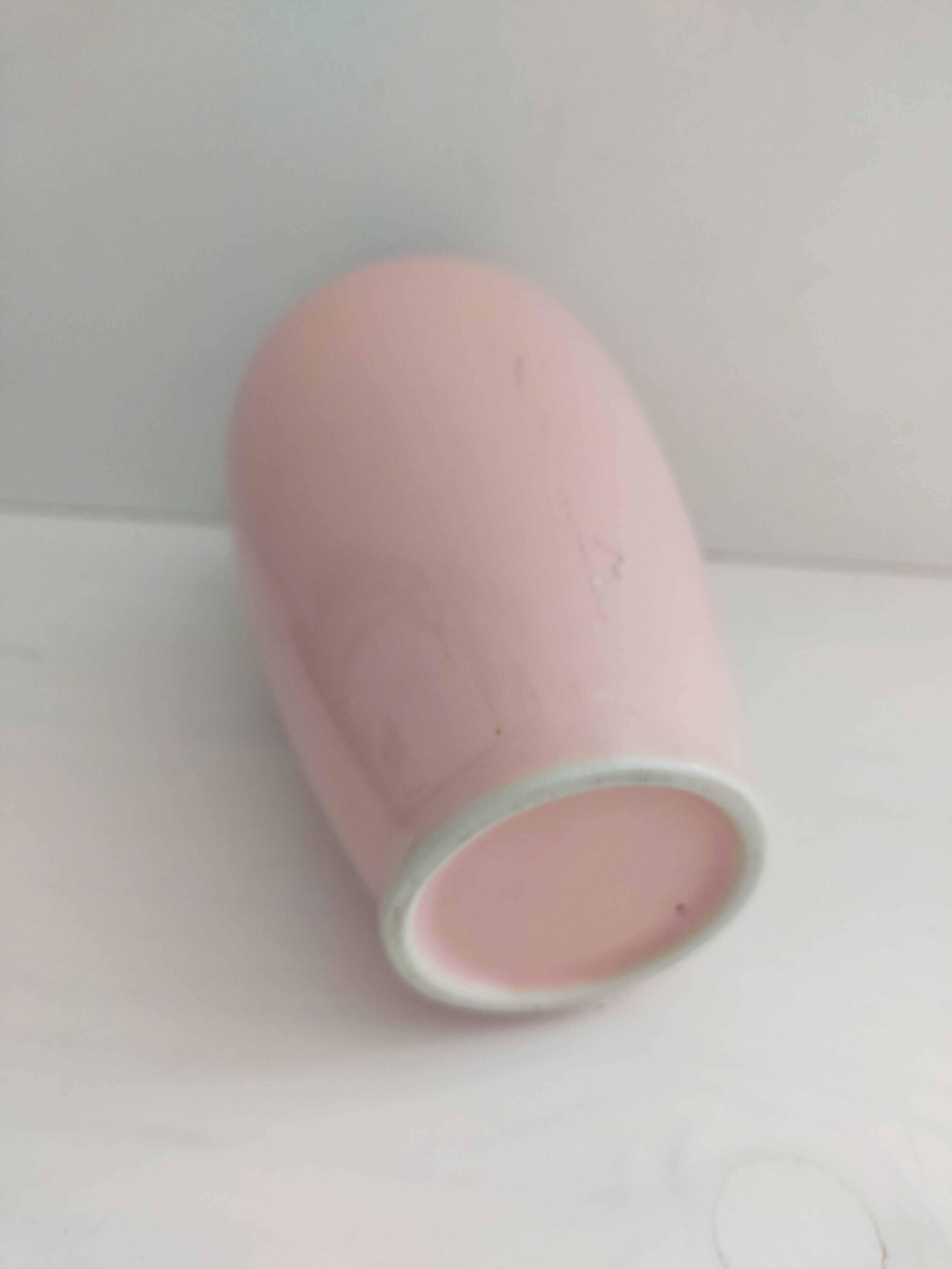 Small pastel pink vase