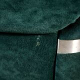 Pair of Beka armchairs in green velvet