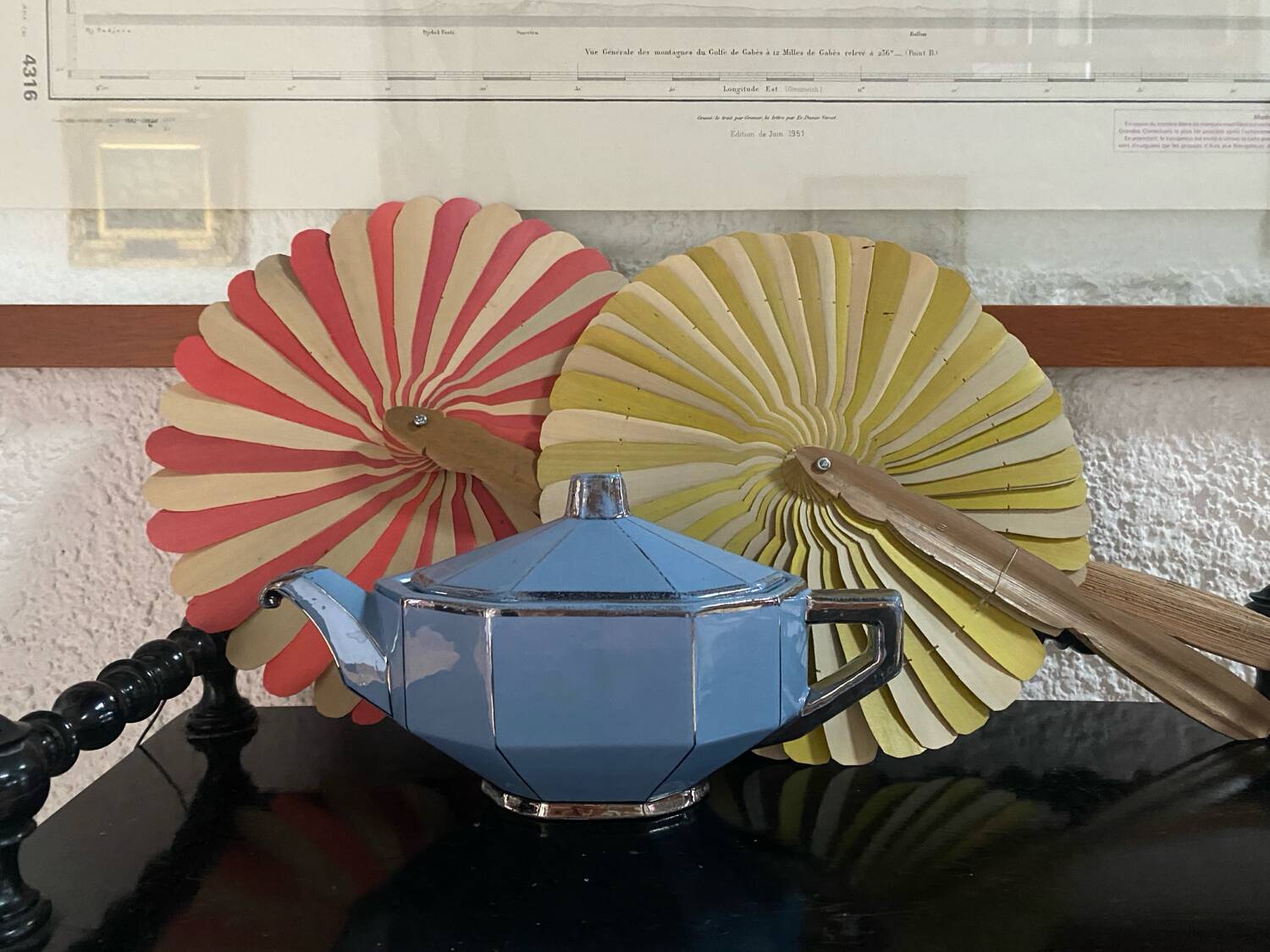 Art Deco Longwy ceramic teapot