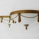 Large pair of half-moon wall lights in brass and glass maison zonca