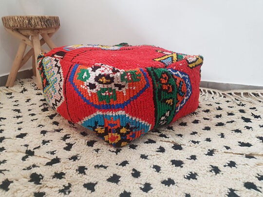 Moroccan carpet pouf / floor pillow