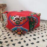 Moroccan carpet pouf / floor pillow