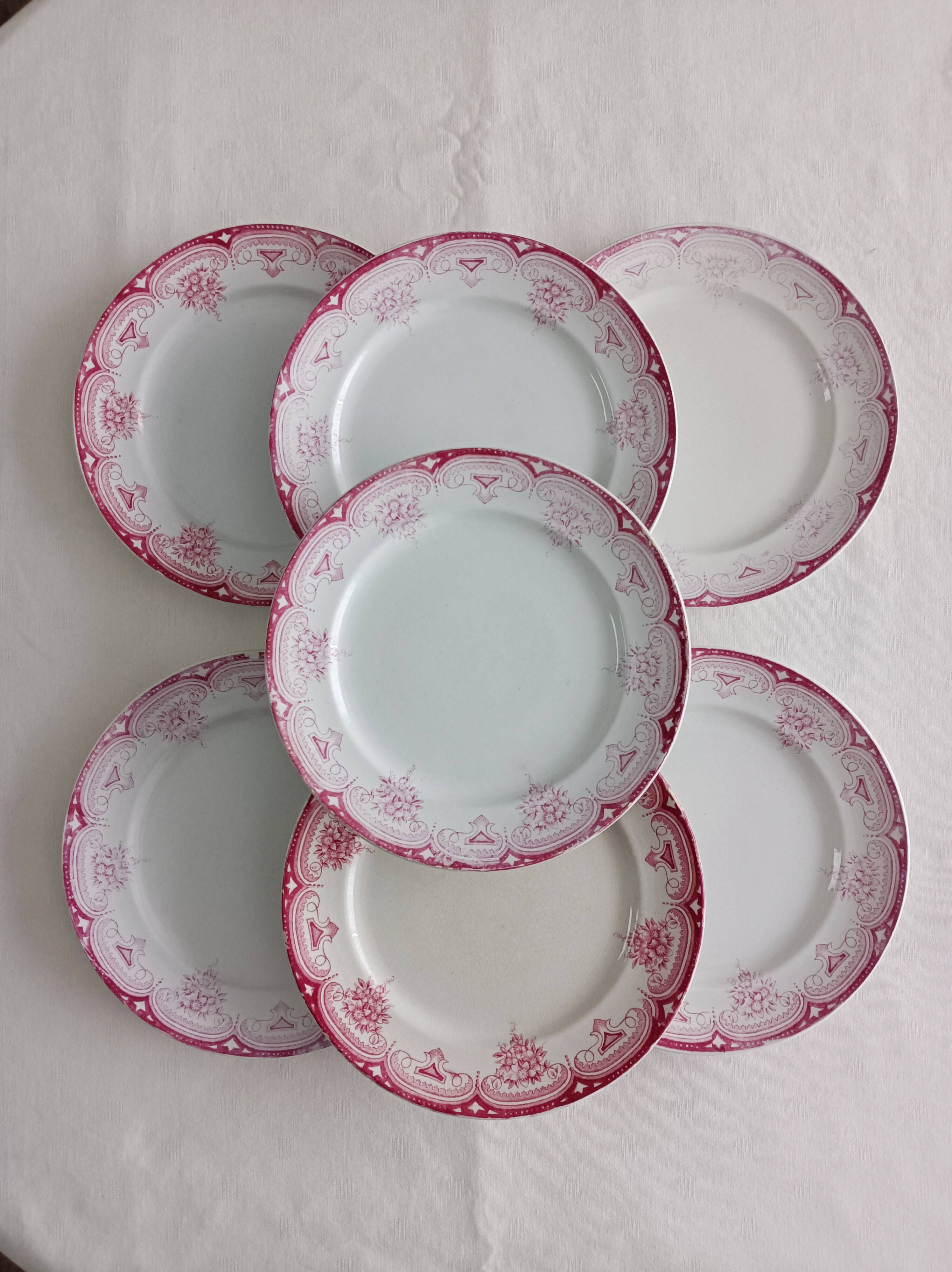 Set of 7 iron earth plates Onnaing Narcisses